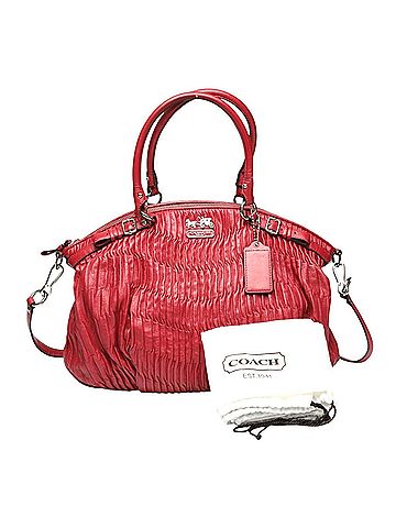 Coach Madison Red Color Leather Handbag Shoulder Bag (view 1)