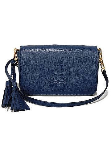 Tory Burch Navy Leather Shoulder Bag (view 1)