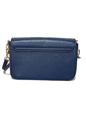 Tory Burch Navy Leather Shoulder Bag (view 2)