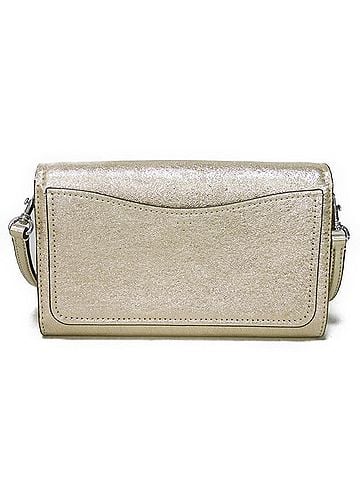 Tory Burch Metallic Gold Leather Clutch Bag Pouch Shoulder Bag (view 2)