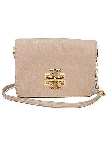 Tory Burch Pink Beige Leather Shoulder Bag (view 1)