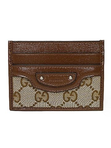 Gucci Beige Gg Canvas Leather Card Case (view 1)