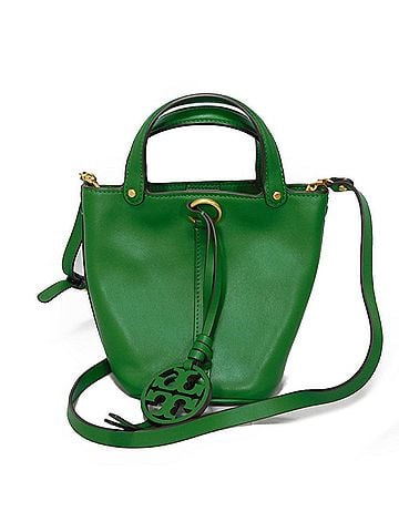 Tory Burch Green Leather Handbag Shoulder Bag (view 1)