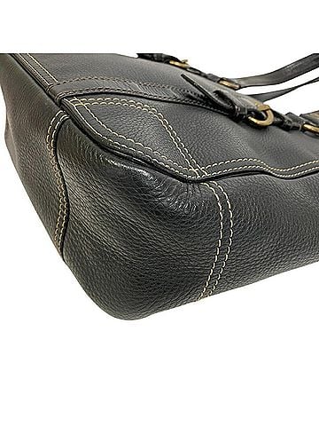 Coach Beige Black Leather Handbag (view 2)