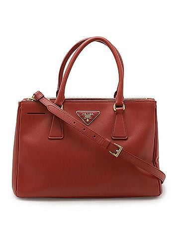 Prada Red Color Leather Handbag Shoulder Bag (view 1)