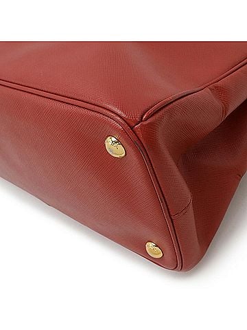 Prada Red Color Leather Handbag Shoulder Bag (view 2)