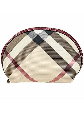 Burberry Beige Multi-Color Red Color Pvc Leather Pouch (view 1)