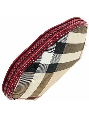 Burberry Beige Multi-Color Red Color Pvc Leather Pouch (view 2)