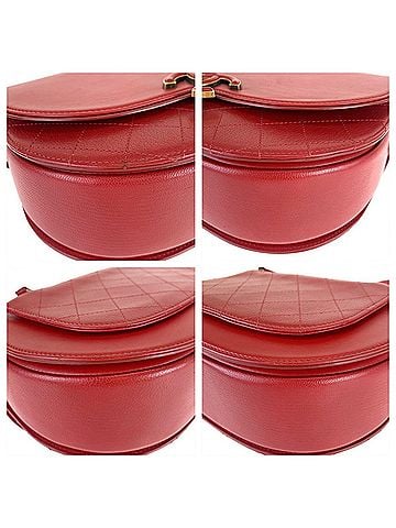 Chanel Red Color Leather Pochette Shoulder Bag (view 2)