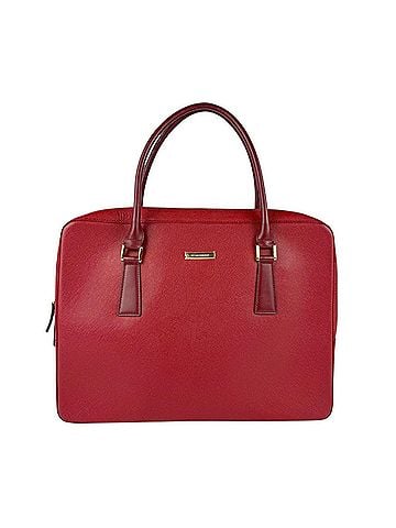 Burberry Red Color Leather Handbag (view 1)