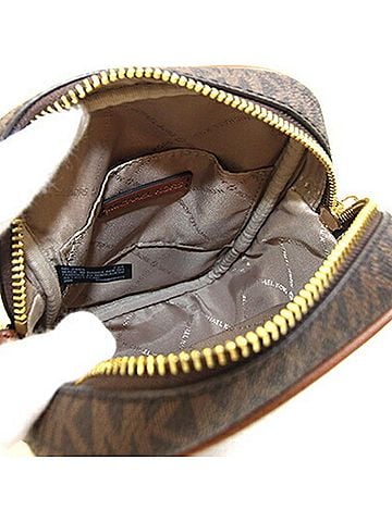 Michael Kors Dark Brown Pvc Leather Pochette Shoulder Bag (view 2)