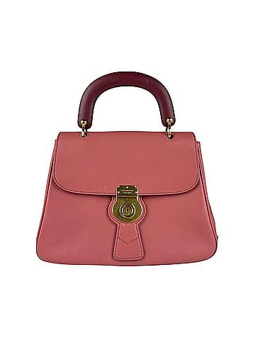 Burberry Burgundy Pink Leather Handbag Shoulder Bag (view 1)