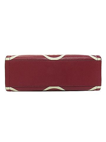 Michael Kors Bordeaux Red Color Leather Handbag (view 2)