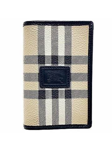 Burberry Beige Black Pvc Leather Card Case (view 1)