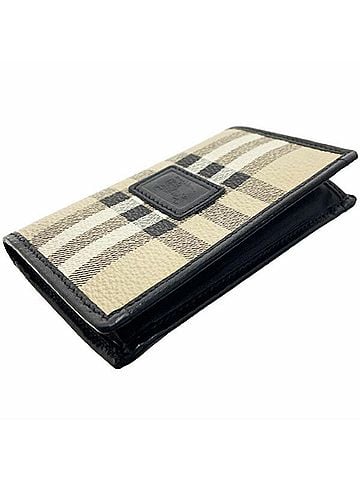 Burberry Beige Black Pvc Leather Card Case (view 2)