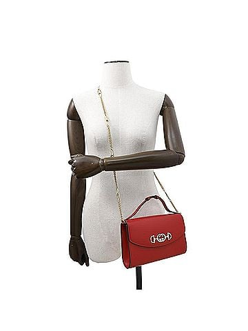 Gucci Red Color Leather Handbag Shoulder Bag (view 2)