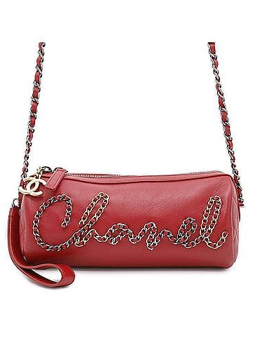 Chanel Red Color Leather Shoulder Bag (view 1)