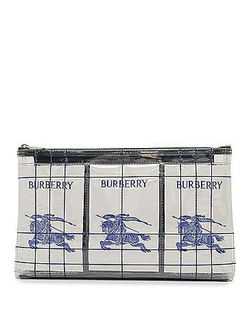 Burberry Clear White Vinyl Clutch Bag (view 1)