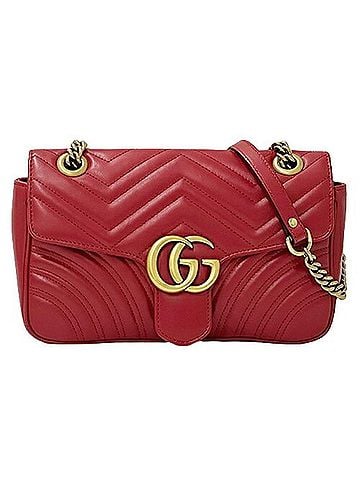 Gucci Red Color Leather Shoulder Bag (view 1)