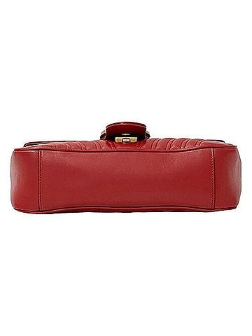 Gucci Red Color Leather Shoulder Bag (view 2)