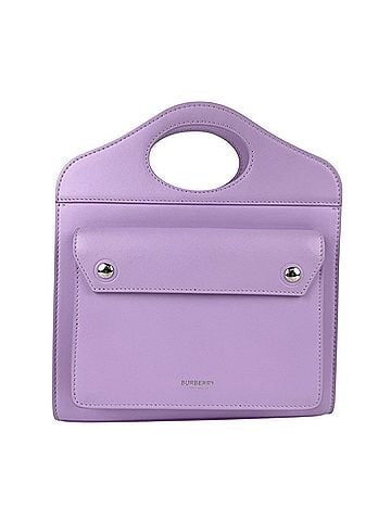 Burberry Purple Leather Handbag Shoulder Bag (view 1)