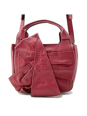 Valentino Garavani Red Color Leather Handbag Shoulder Bag (view 1)