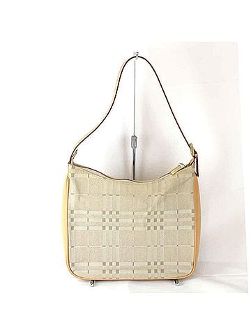 Burberry Brown Canvas Leather Shoulder Bag (view 1)