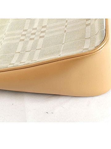 Burberry Brown Canvas Leather Shoulder Bag (view 2)
