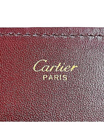 Cartier Bordeaux Leather Clutch Bag (view 2)