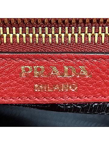 Prada Red Color Leather Shoulder Bag (view 2)