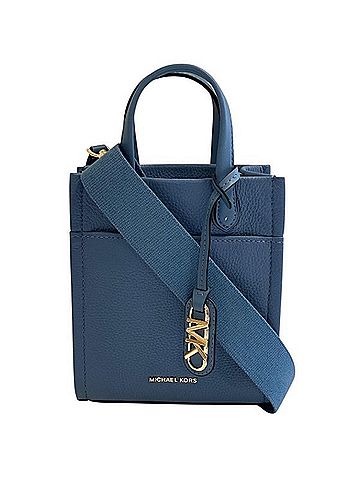 Michael Kors Blue Leather Handbag Shoulder Bag (view 1)