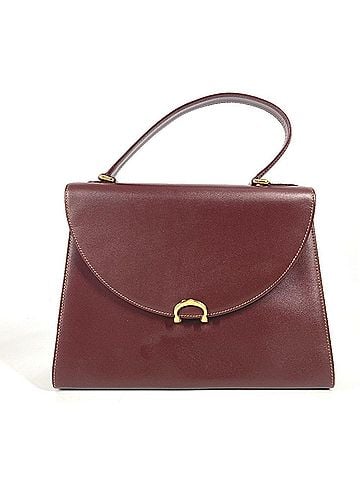 Cartier Bordeaux Leather Handbag Shoulder Bag (view 1)