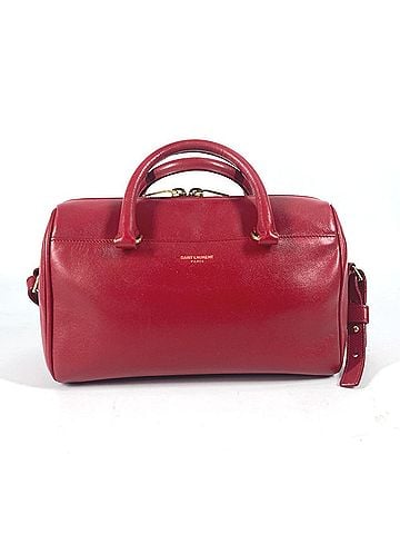 Yves Saint Laurent Red Color Leather Handbag Shoulder Bag (view 1)