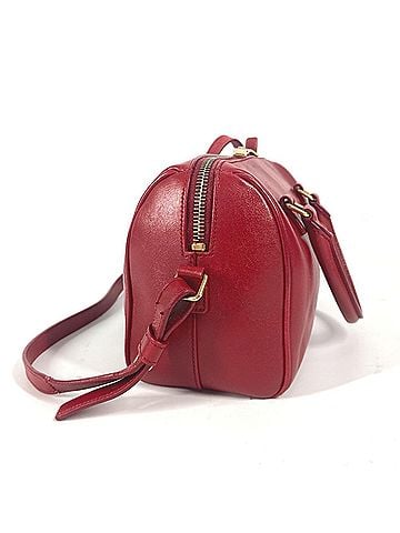 Yves Saint Laurent Red Color Leather Handbag Shoulder Bag (view 2)