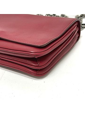 Prada Red Color Leather Shoulder Bag (view 2)