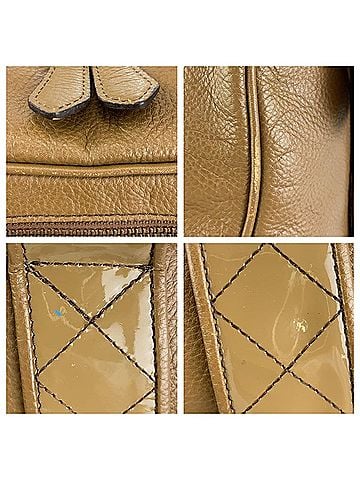 Burberry Khaki Brown Leather Handbag Shoulder Bag (view 2)