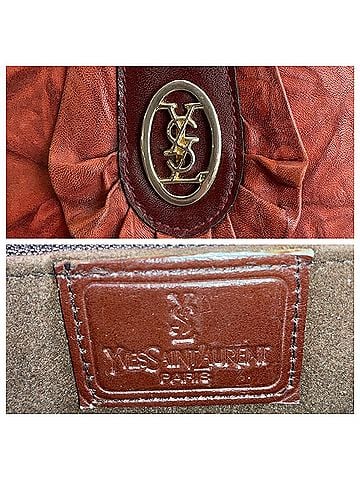 Yves Saint Laurent Red Color Leather Pochette Shoulder Bag (view 2)