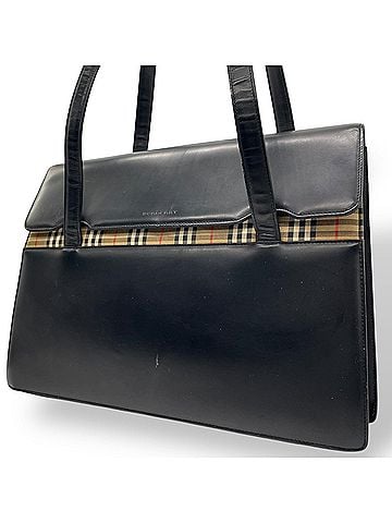 Burberry Black Leather Handbag (view 1)