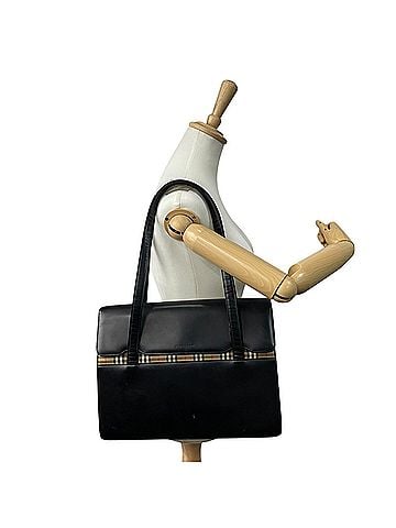 Burberry Black Leather Handbag (view 2)