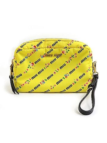 Miu Miu Yellow Nylon Pouch (view 1)