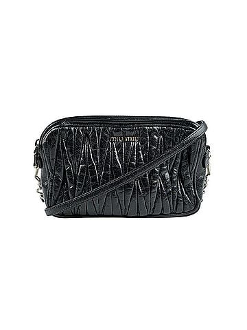 Miu Miu Black Leather Shoulder Bag (view 1)