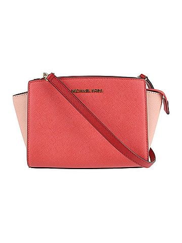 Michael Kors Pink Leather Handbag Pochette Shoulder Bag (view 1)