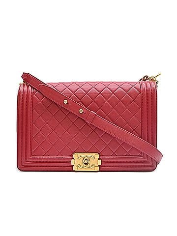 Chanel Red Color Leather Shoulder Bag (view 1)