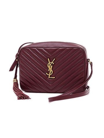 Yves Saint Laurent Bordeaux Leather Shoulder Bag (view 1)