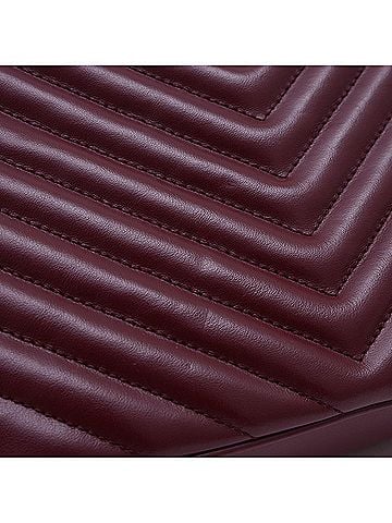 Yves Saint Laurent Bordeaux Leather Shoulder Bag (view 2)