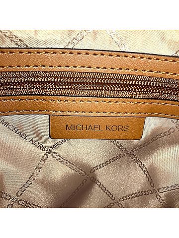 Michael Kors Brown Leather Pvc Backpack (view 2)