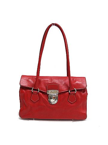 Prada Red Color Leather Handbag Shoulder Bag (view 1)