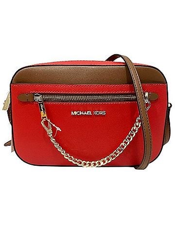 Michael Kors Red Color Leather Shoulder Bag (view 1)