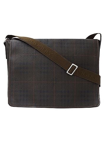 Burberry Dark Brown Pvc Shoulder Bag (view 1)