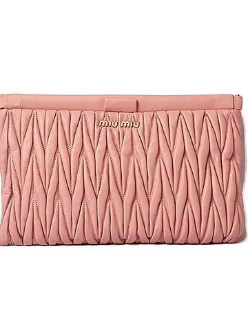 Miu Miu Light Pink Leather Clutch Bag Pouch (view 1)